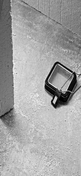 Ατσάλινο Κρεμαστό με Ταυτότητα Μαύρο/Ασημί
