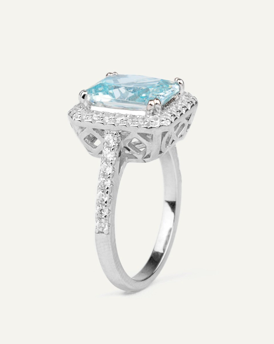 Δαχτυλίδι Sterling Silver 925 Melina Light Blue