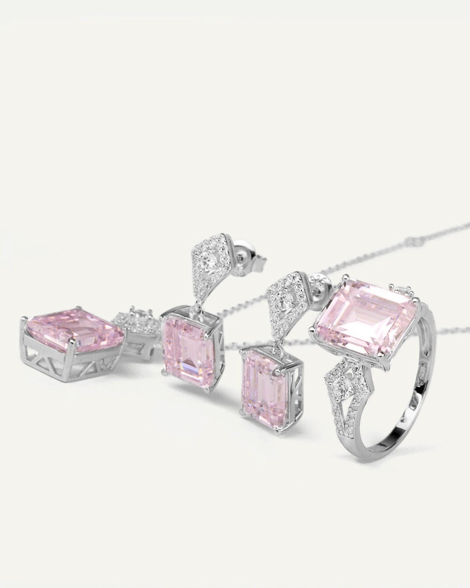 Κολιέ Sterling Silver 925 Ροζ Devi