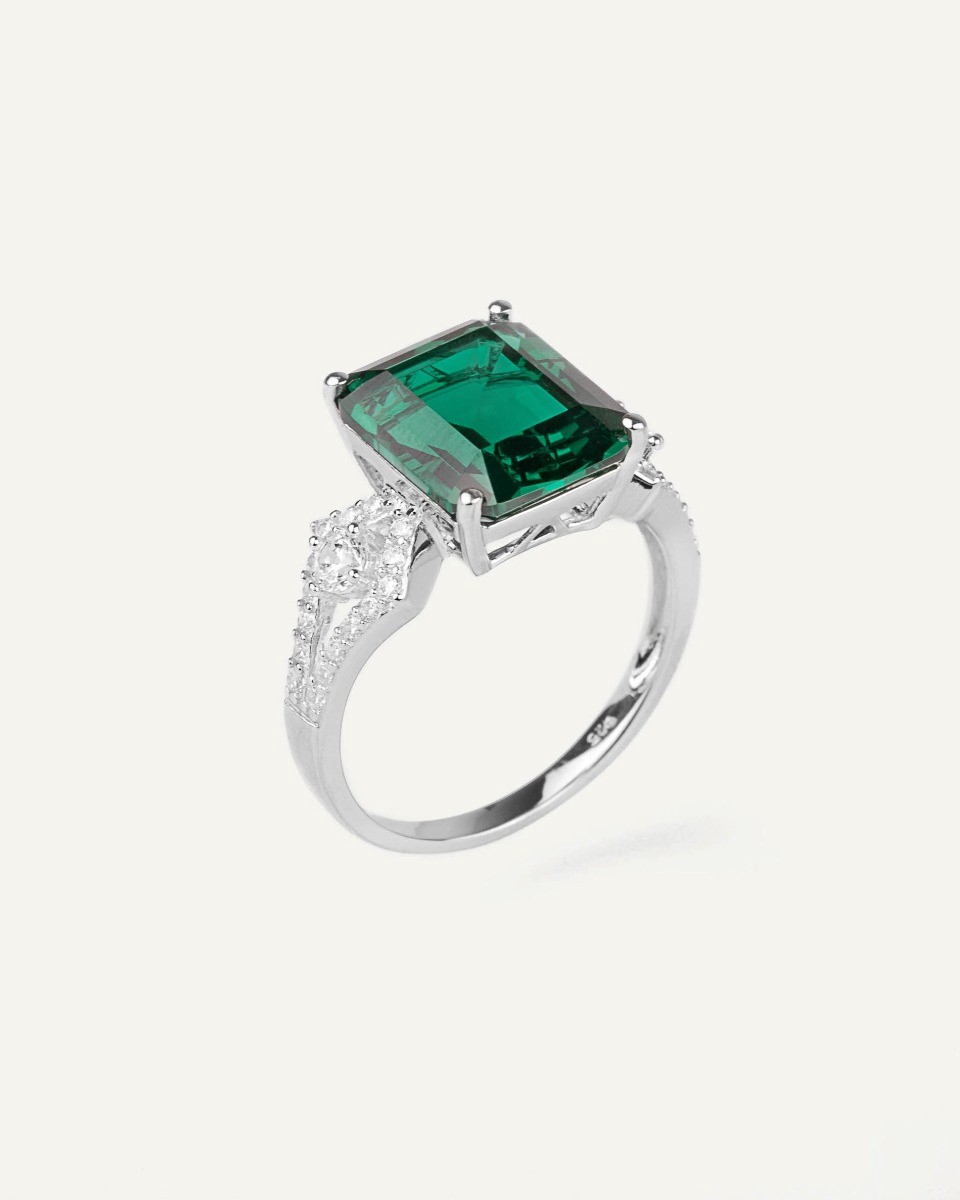Δαχτυλίδι Sterling Silver 925 Πράσινο Devi