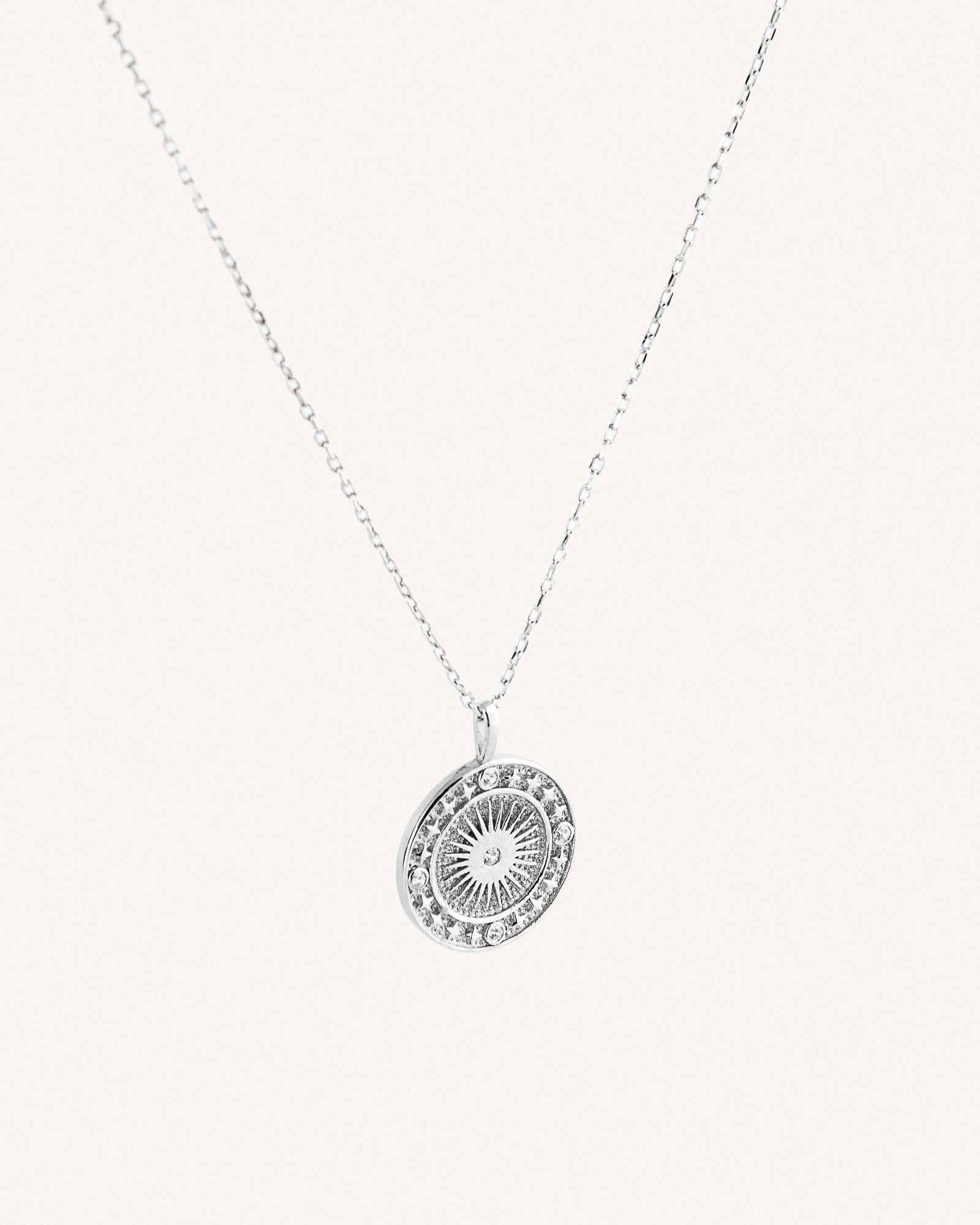 Κολιέ Ασημί  Sterling Silver 925 Larissa Coin