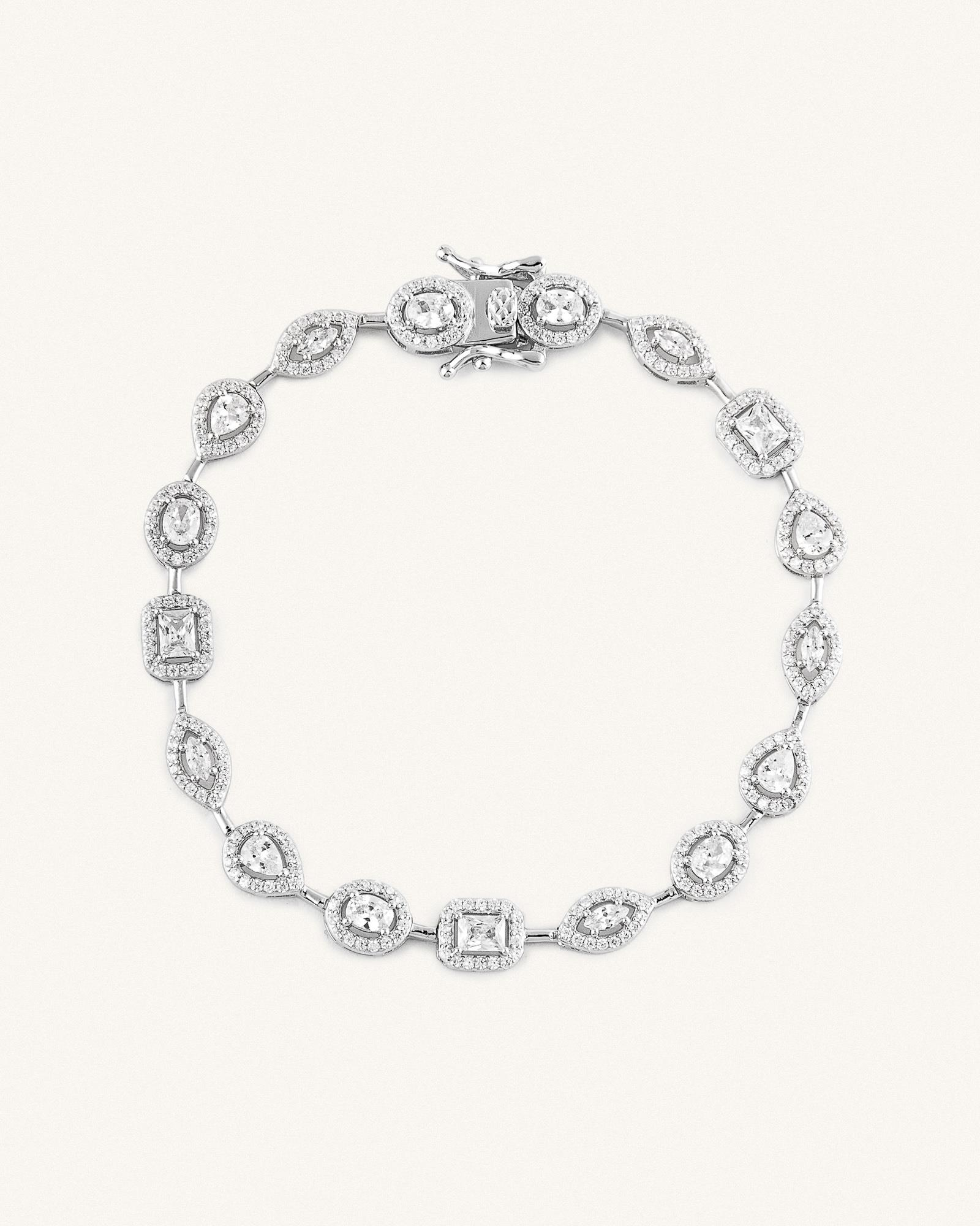 Βραχιόλι Ριβιέρα Sterling Silver 925 Geometry Party (17 cm)