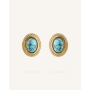 Σκουλαρίκια Vintage Troi Gold/Blue