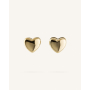 Σκουλαρίκια Κουμπωτά Sienna Hearts Gold