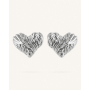 Σκουλαρίκια Καρφωτά Vintage Tora Hearts Silver