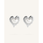 Σκουλαρίκια Vintage Cora Hearts Silver