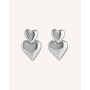Σκουλαρίκια Κρεμαστά Jolene Hearts Silver