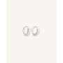 Earrings Ophelia Hoops Silver/White