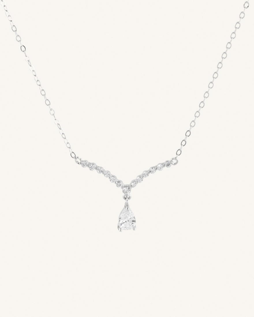 Κολιέ Σε Σχήμα V Sterling Silver 925 Glisten