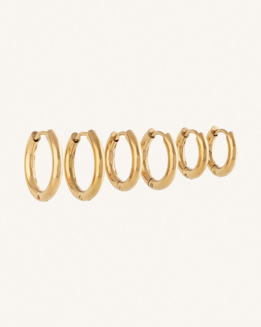 Σκουλαρίκια Σετ Κρίκοι Classic Slim Hoops Set