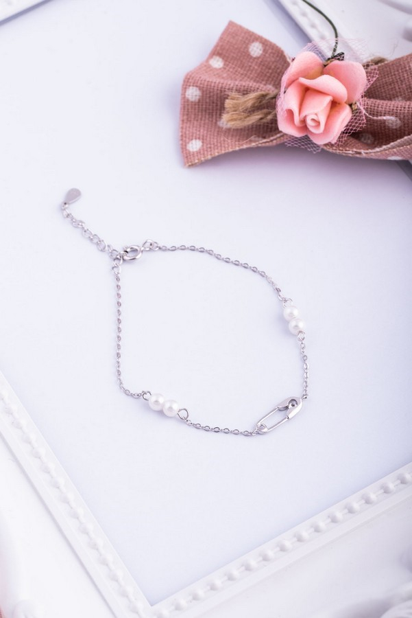 Safety Pin Bracelet Silver 925