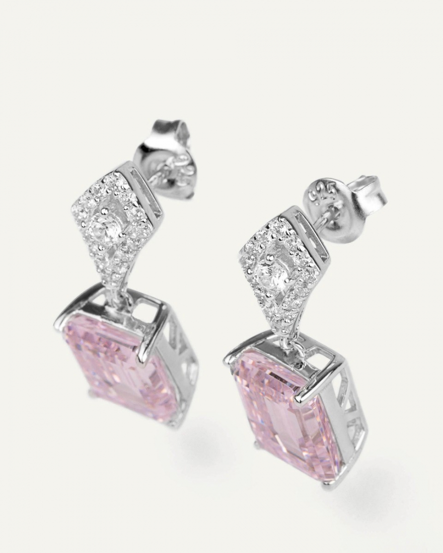 Σκουλαρίκια Sterling Silver 925 Ροζ Devi