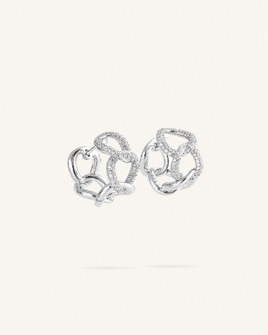 Σκουλαρίκια Κρίκοι Sterling Silver 925 Amy